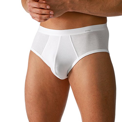 Mey 2er Pack Herren Slip - Noblesse 2812 - Weiß - Gr. 8 - Unterhose aus Reiner Baumwolle - Slip ohne Eingriff - Ohne Seitennähte - Maschinenwäsche bis 95 Grad von Mey