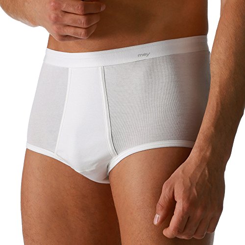 2er Pack Mey Herrenslip - Noblesse - 2814 - Farbe Weiß - Größe 5 - Slips mit Eingriff - Herrenwäsche 100% Baumwolle von Lupsty