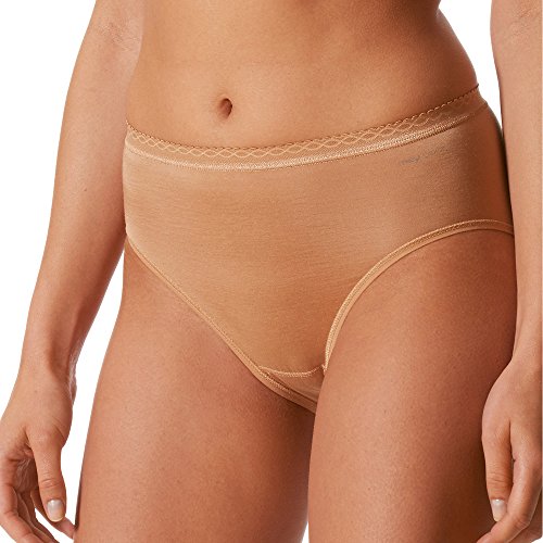 Mey 2er Pack Damen Hüftslips Lights - 89202 - Skin (Haut) - Größe 38 - Damen Hipster ohne Seitennähte - Baumwolle + Viskose von Mey