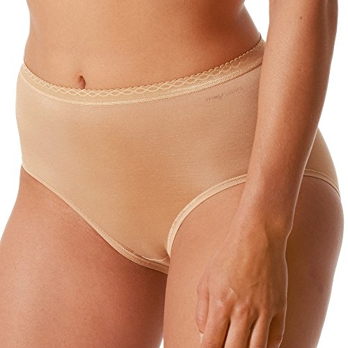 Mey 2er Pack Damen Taillenslip – Größe 40 – Haut – Slip ohne Seitennähte – Pflegeleichte Damen-Pants – Damen Unterhose – 89201 Lights von Mey