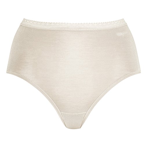 Mey 2er Pack Damen Taillenslip – Größe 40 – Perlweiß – Slip ohne Seitennähte – Pflegeleichte Damen-Pants – Damen Unterhose – 89201 Lights von Mey