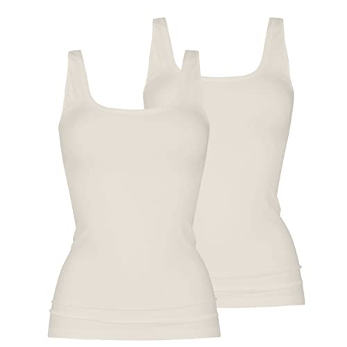 Mey 2er Pack Damen Trägerhemd - Organic - 25816 - Damen Top mit Breiten Trägern - Unterhemd Bio Baumwolle - Farbe Hautfarbe (Bailey) - Größe 36 von Mey