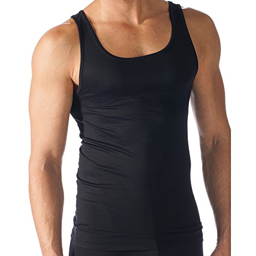 Mey 2er Pack Herren Unterhemd - Software 42500 - Schwarz - Gr. 5 - Atmungsaktives Shirt - Mico-Modal - Tank Top ohne störende Seitennähte - Maschinenwäsche 60 Grad von Mey