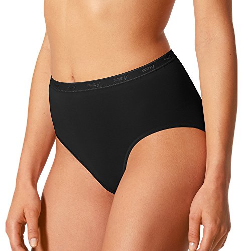 Mey 2er Pack Taillenslips Damen – Größe 40 – Schwarz – Taillen-Slip aus Baumwolle und Elasthan – Pflegeleichte Maxislips – Für große Größen geeignet – 89604 of von Mey