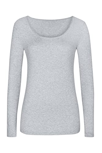 Mey Tagwäsche Serie Cotton Pure Damen Shirts 1/1 Arm Light Grey Melange L(42) von Mey