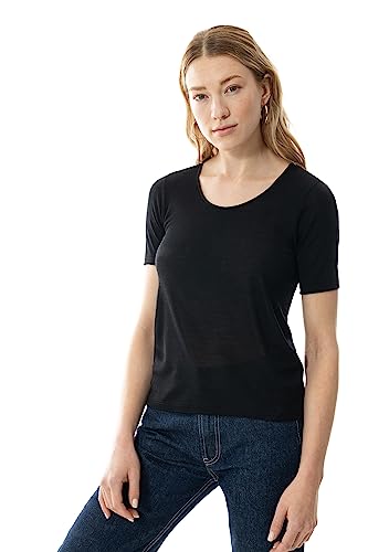 Mey Damen Shirt Halbarm Basic Serie Exquisite Schwarz M(40) von Mey