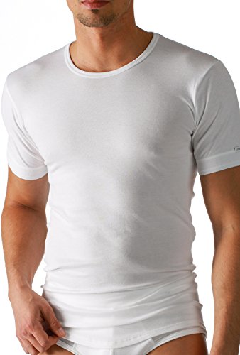 Mey Basics Serie Noblesse Herren Shirts 1/2 Arm Weiss L(6) von Mey