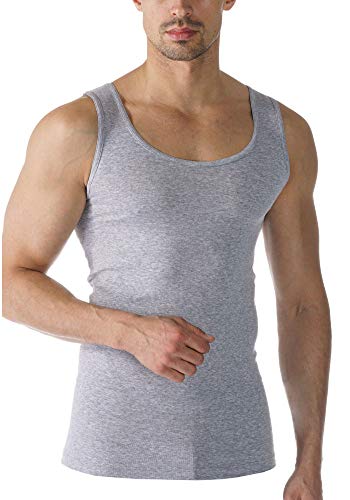 Mey Basics Serie Casual Cotton Herren Shirts 1/1 Arm 49100, Light Grey Melange, 4 von Mey