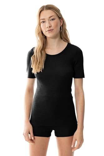Mey Basics Serie Wool Love Damen Shirts 1/2 Arm Schwarz 34/36(34/36) von Mey