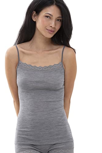 Mey Tagwäsche Serie Silk Touch Wool Damen Spaghetti Tops Mid Grey Melange M(40) von Mey