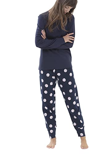 Mey - Damen - Sabina - Schlafanzug Langarm (44 Night Blue) von Mey