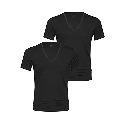 Mey - Dry Cotton 460 - T-Shirt mit V-Ausschnitt - 2er Pack (7 Schwarz) von Mey