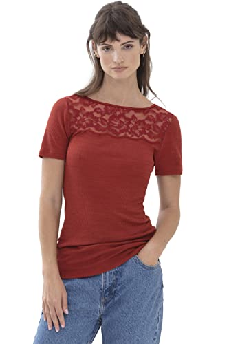 Mey Fashion Serie Amazing Silk Rib Damen Shirt 1/2 Arm Red Pepper XL(44) von Mey