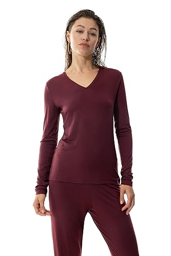 Mey Loungewear Serie Alena Damen Shirt 1/1 Arm Indigo Rose S(S) von Mey