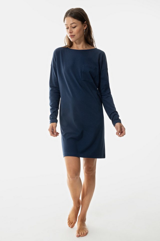 Mey Nachthemd Damen Serie Tessie Uni (1-tlg) Feminines Nachthemd, Gemustert, Interlock, Baumwolle von Mey