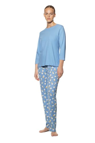 Mey Nachtwäsche Serie Adryelle Damen Schlafanzüge lang Angel Blue M(40) von Mey