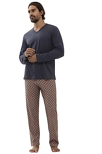 Mey Nachtwäsche Serie Circles Herren Schlafanzüge lang Midnight Black XXL(56) von Mey