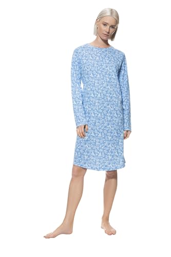Mey Nachtwäsche Serie Flower Meadow Damen Nachthemden Blue Silk L(42) von Mey