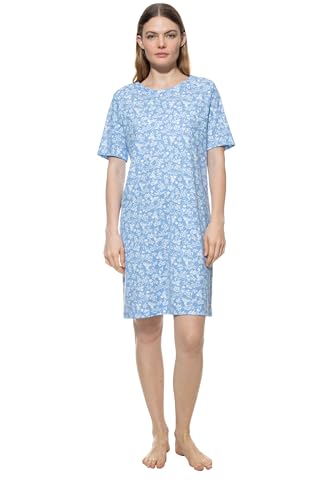 Mey Nachtwäsche Serie Flower Meadow Damen Nachthemden Blue Silk XL(44) von Mey