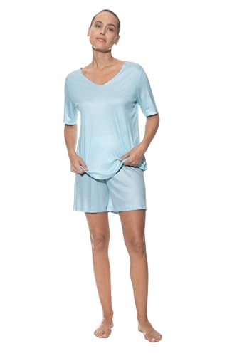 Mey Nachtwäsche Serie Little Tiles Damen Schlafanzüge Blue Paradise XXL(46) von Mey