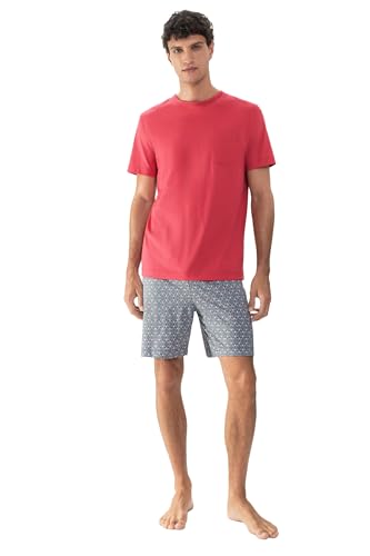 Mey Nachtwäsche Serie Soft Circles Herren Schlafanzüge kurz Red Sunset M(M) von Mey