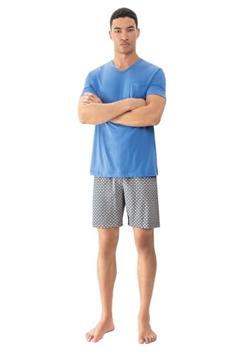 Mey Nachtwäsche Serie Summer Geo Herren Schlafanzüge kurz Recent Blue XXL(XXL) von Mey