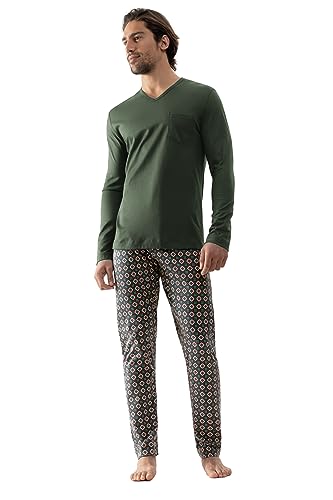 Mey Night Serie Ornaments Herren Schlafanzüge lang Deep Green XL(54) von Mey