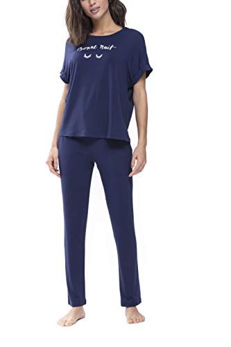 Mey Nachtwäsche Serie Sleepy & Easy Damen Yoga Pants True Blue M(40) von Mey