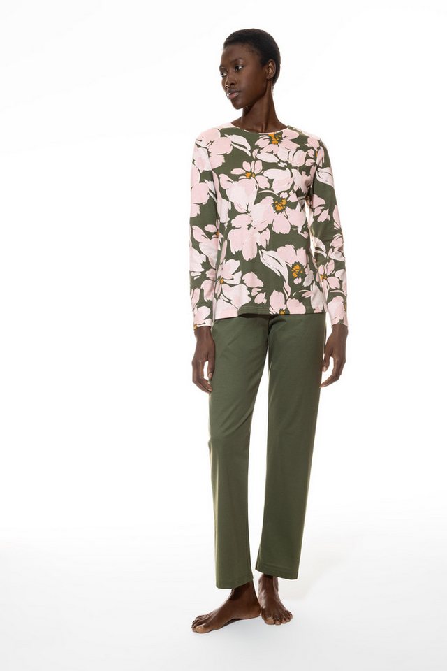 Mey Pyjama Mey Damen Langarm Pyjama 1240005 Aspen Green (1 Stück, 1 tlg., 1 Stück) von Mey