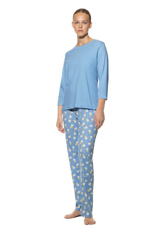 Mey Pyjama Mey Damen Pyjama 3/4 Arm 14098 angel blue (1 Stück, 1 tlg., 1 Stück) von Mey