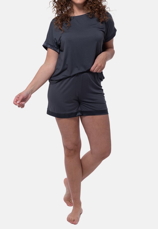 Mey Pyjama Pure Chic (Set, 2 tlg) Schlafanzug - Leicht - Satin-Details an Ärmeln und Beinabschlüssen von Mey