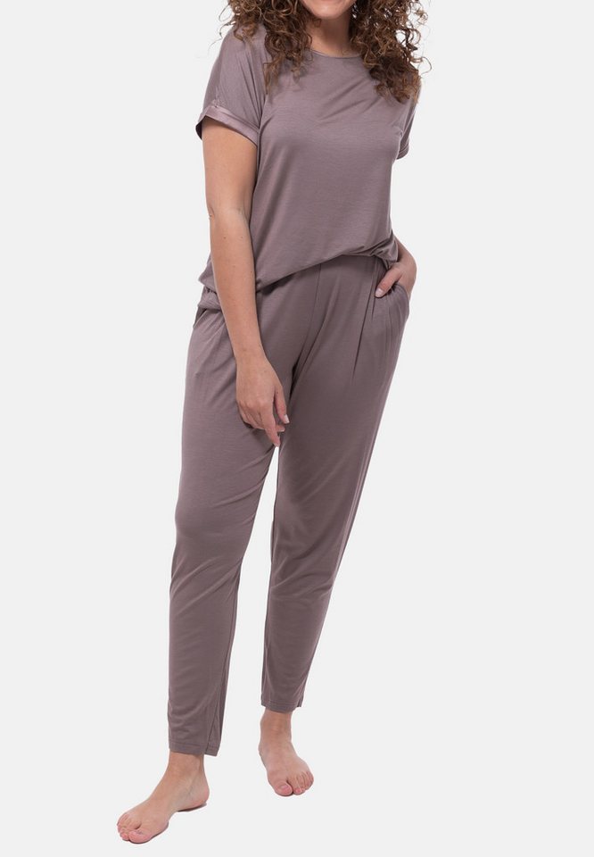Mey Pyjama Pure Chic (Set, 2 tlg) Schlafanzug - Leicht - Satindetails an den Ärmelabschlüssen von Mey