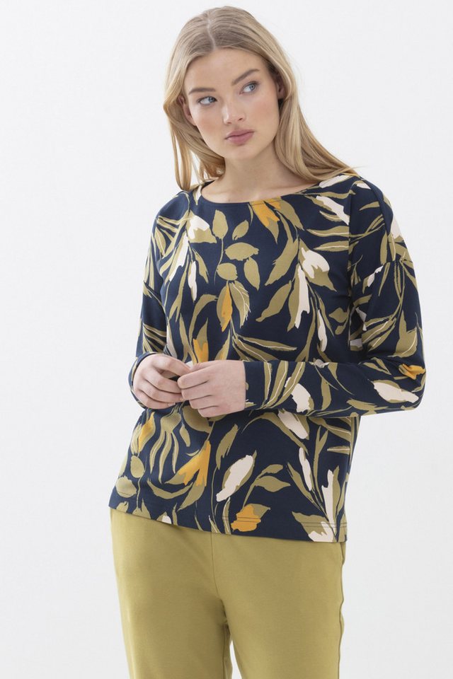 Mey Pyjamaoberteil Damen Serie Linnea Großflächiger Blätterdruck (1-tlg) von Mey