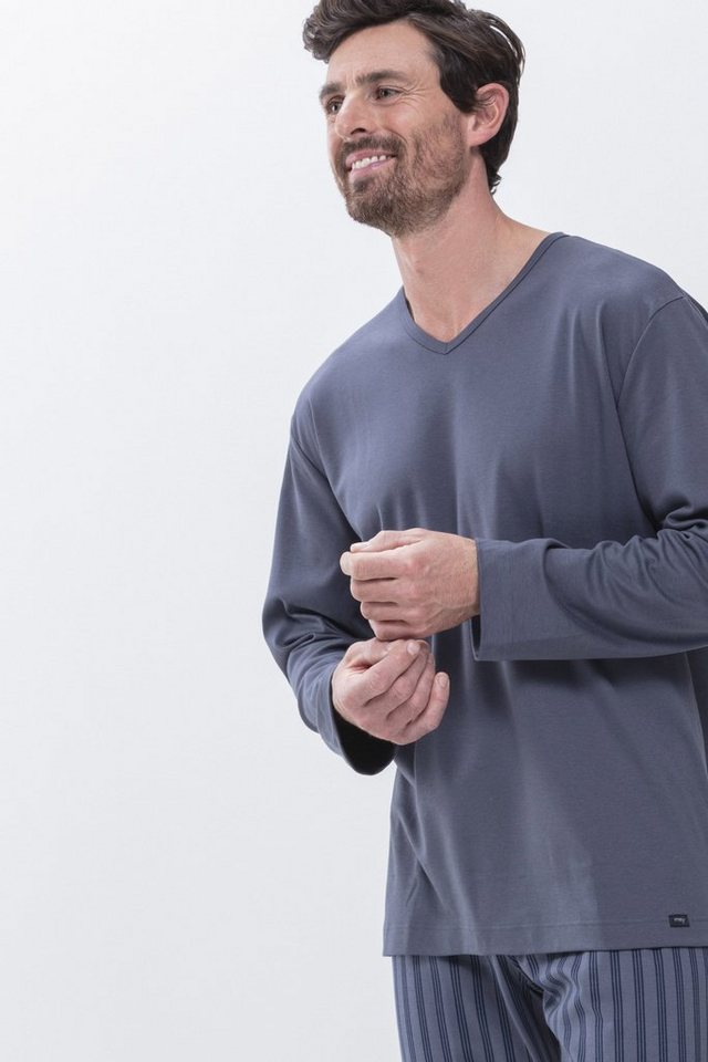 Mey Pyjamaoberteil Herren Serie Melton Uni (1-tlg) von Mey