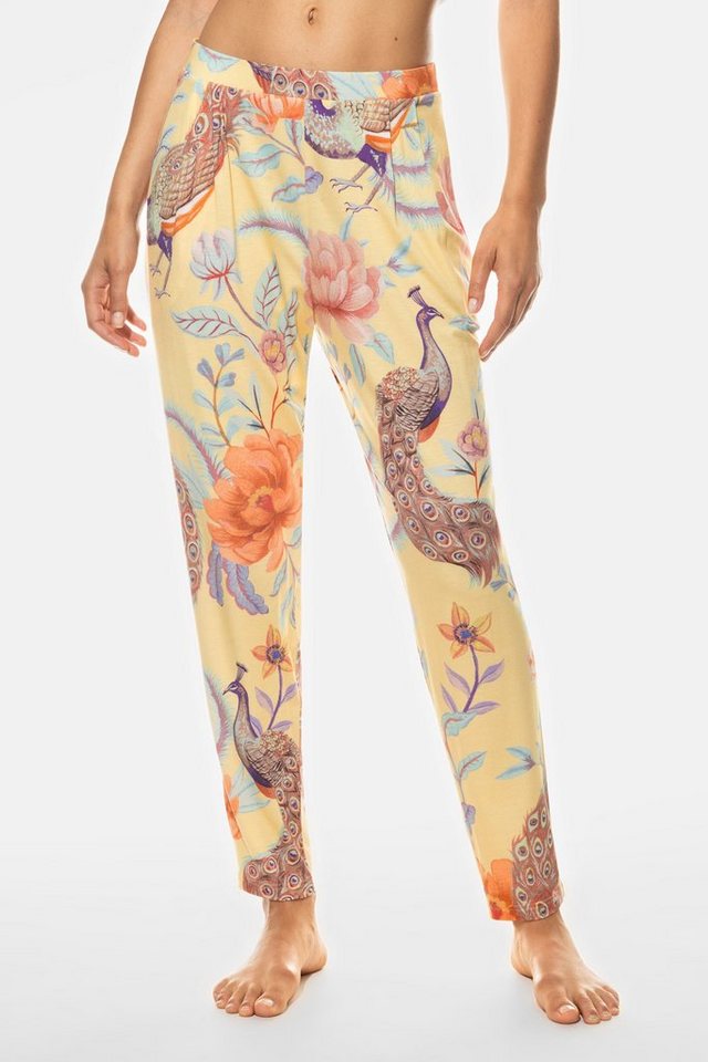 Mey Schlafhose Damen Serie Naela Paradiesischer Pfauenprint (1-tlg) von Mey