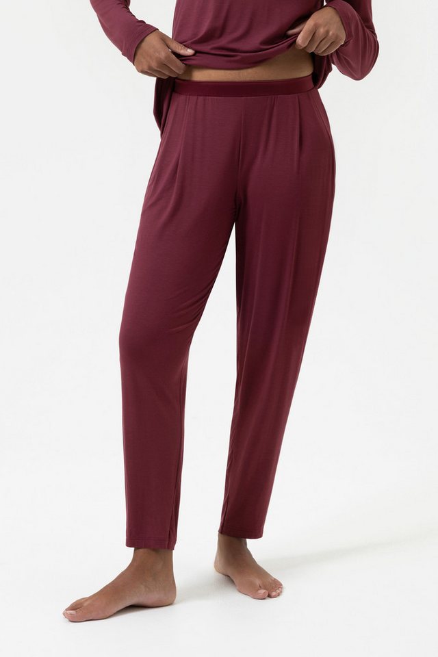 Mey Schlafhose Damen Serie Pure Chic Uni (1-tlg) Softe Pyjamahose, glänzender Satinbund, Modal-Mix, mit Taschen von Mey