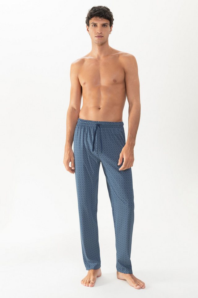 Mey Schlafhose Herren Serie Vesanto Mit Minimalprint (1-tlg) Komfortbund mit Kordelzug, lange Pyjamahose mit Print von Mey