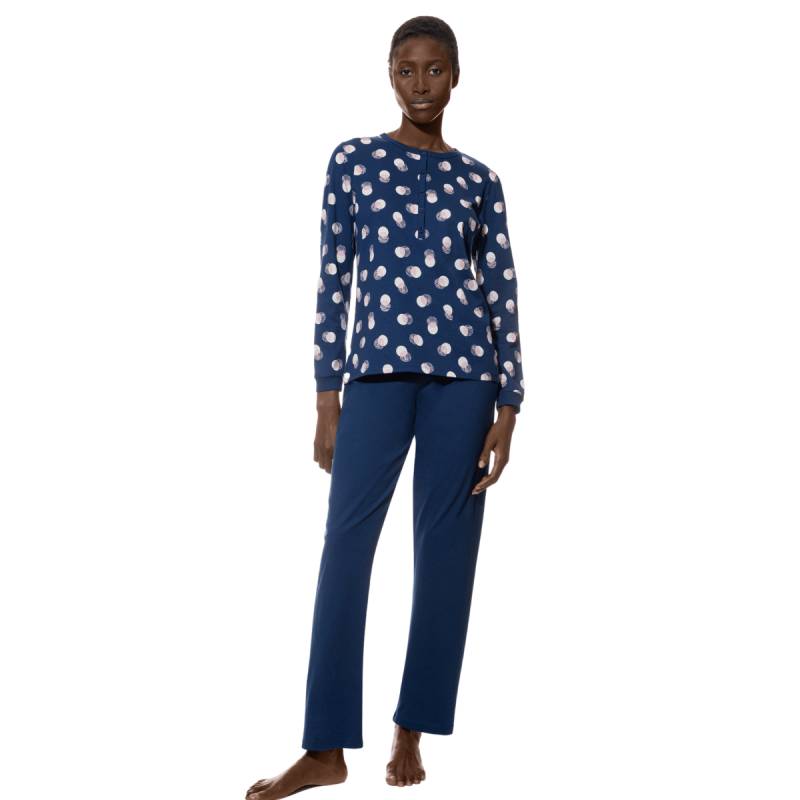 Mey Scribbled Dots Pyjamas, Blau, Größe: 42, Damen von Mey