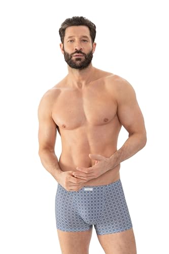 Mey Tagwäsche Serie Classic Tile Herren Shorties Blue Dusk L(6) von Mey