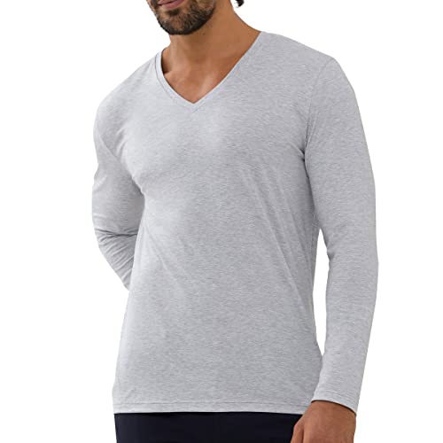 Mey Tagwäsche Serie Dry Cotton Colour Herren Homewear Shirts Light Grey Melange S(S) von Mey