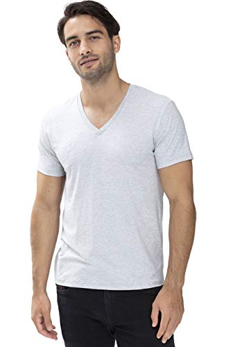 Mey Tagwäsche Serie Dry Cotton Colour Herren Shirts 1/2 Arm Light Grey Melange XL(7) von Mey