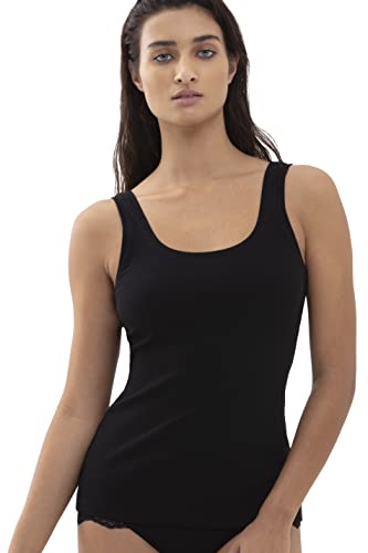 Mey Tagwäsche Serie Organic Cotton Damen Tops breiter Träger Schwarz S(S) von Mey