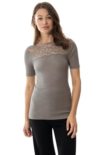 Mey Tagwäsche Serie Wool Love Damen Shirts 1/2 Arm Deep Taupe L-XL(42/44) von Mey
