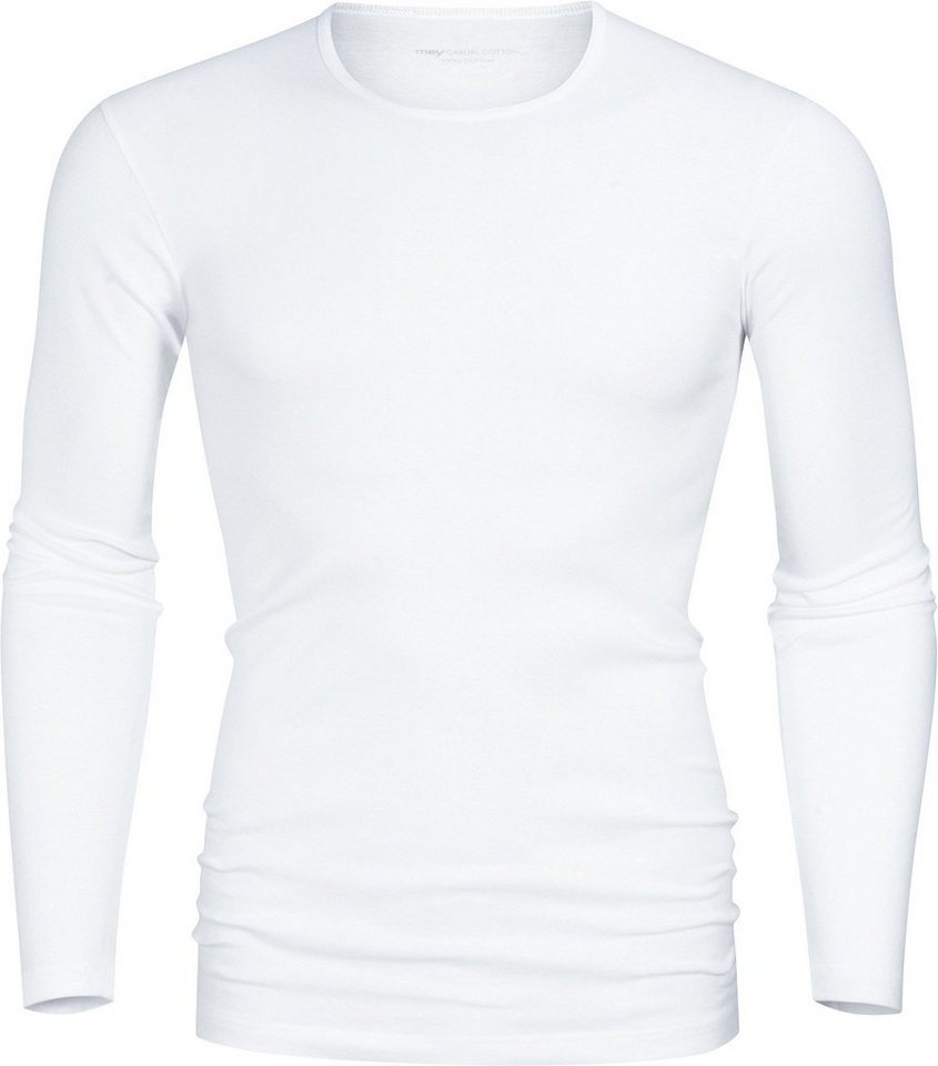Mey Unterhemd Herren-Unterhemd, langarm "Casual Cotton" Feinripp Uni von Mey
