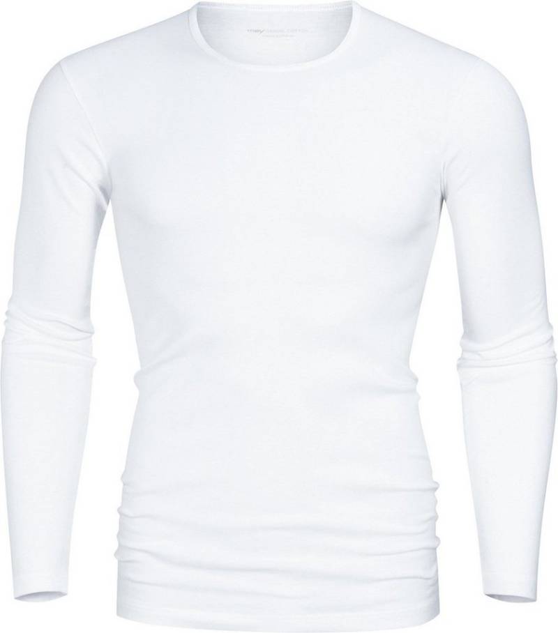 Mey Unterhemd Herren-Unterhemd, langarm "Casual Cotton" Feinripp Uni von Mey