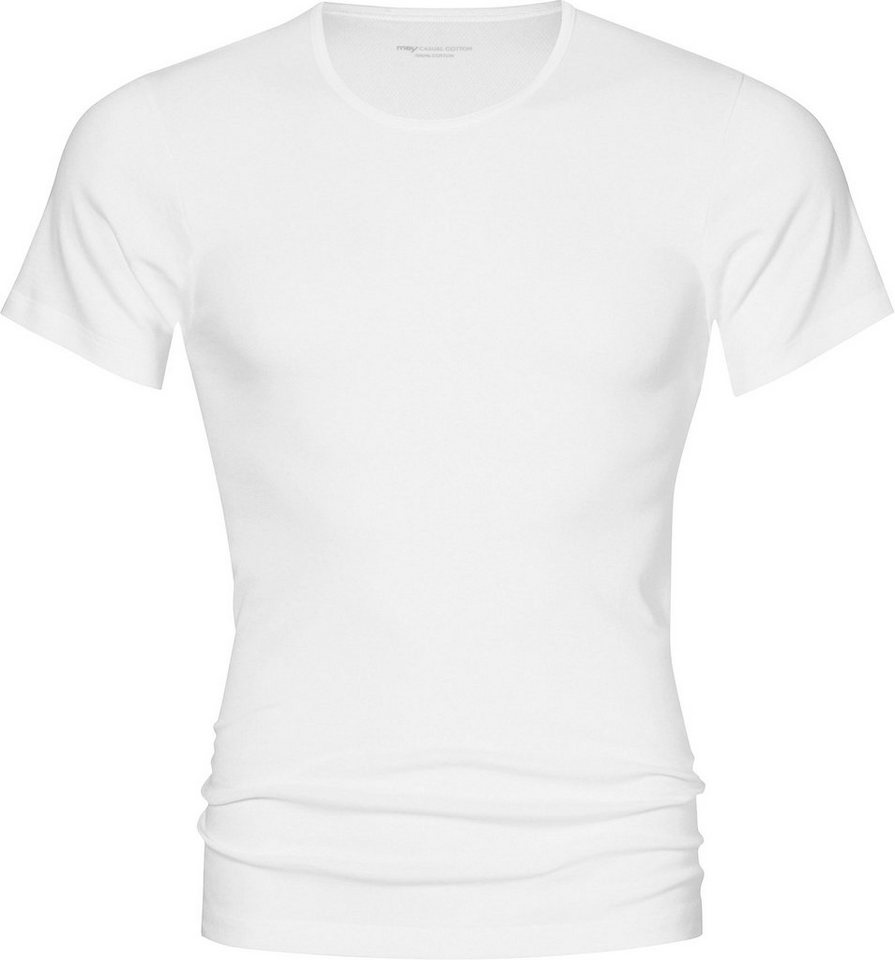 Mey Unterhemd Herren-Unterhemd m. Rundhals, 1/2-Arm "Casual Cotton" Feinripp Uni von Mey