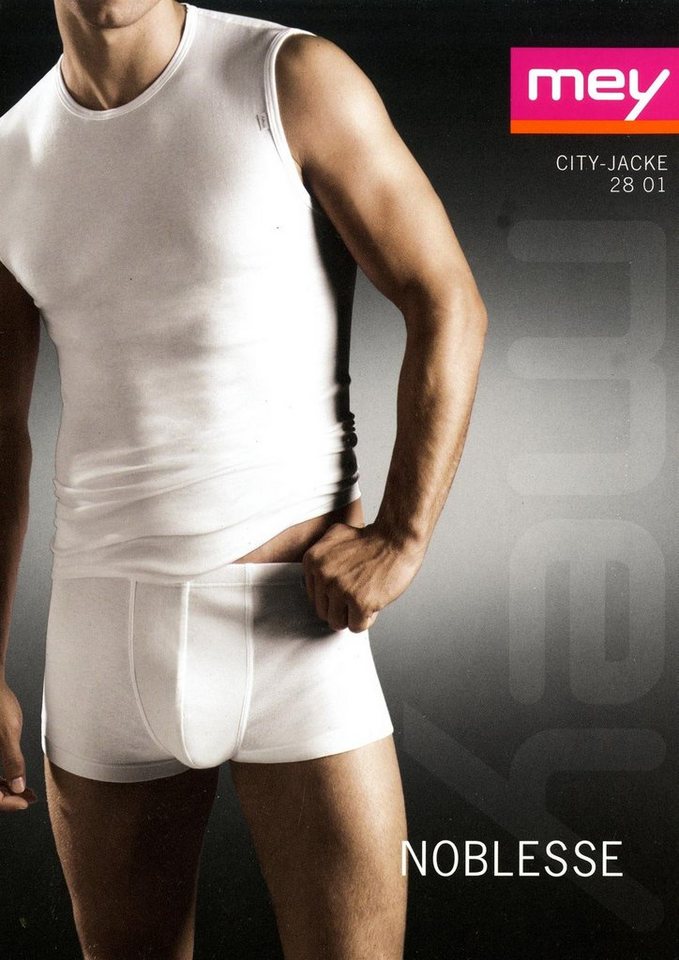 Mey Unterhemd Noblesse City-Shirt (Vorteils-Pack, 2-St., 2er-Pack) Herren Top ohne Arm aus Feinripp, im Doppelpack von Mey