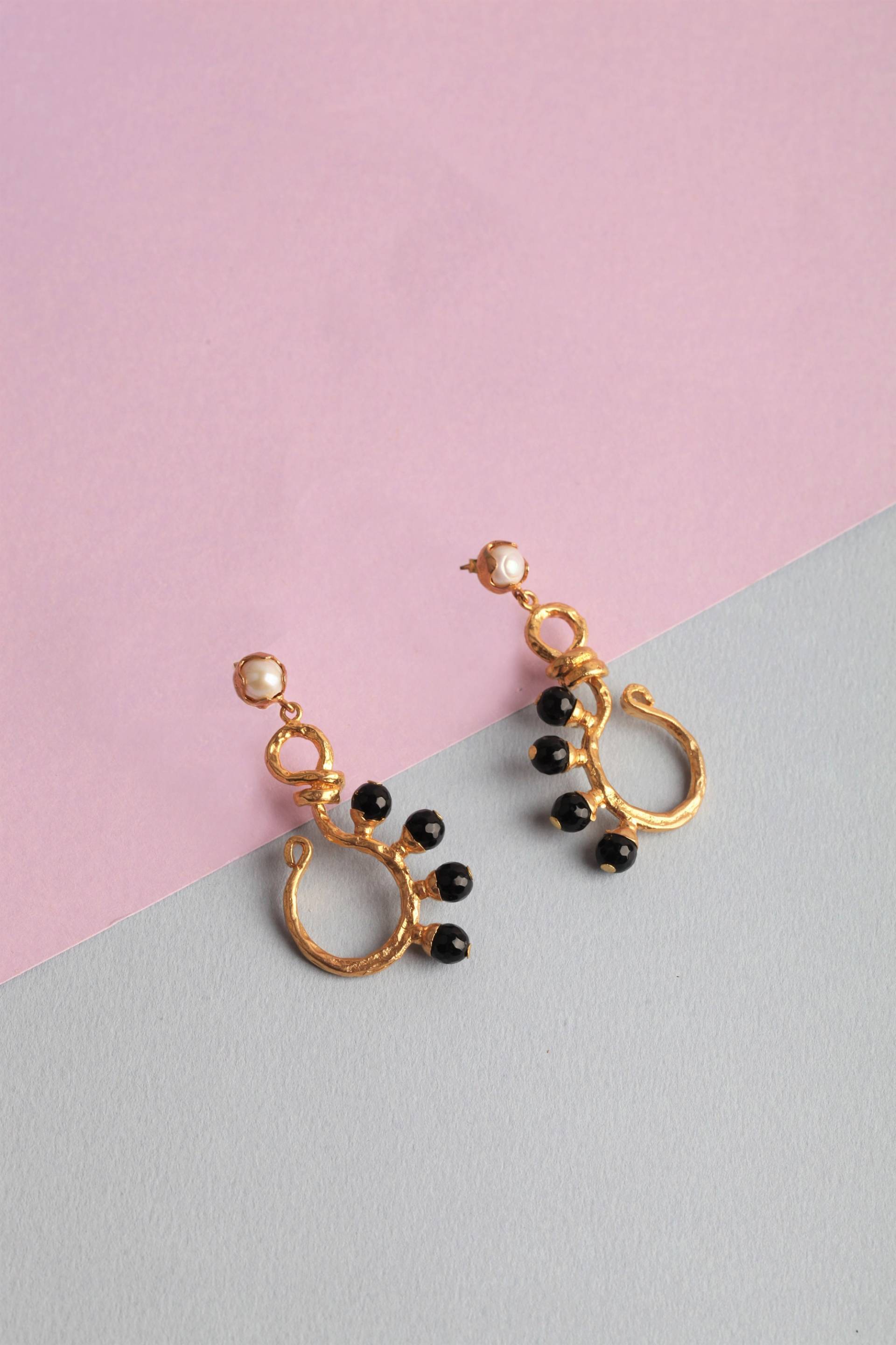 Handgemachte Gold Edelstein Ohrringe Türkisch Schmuck von MeyArtDesign