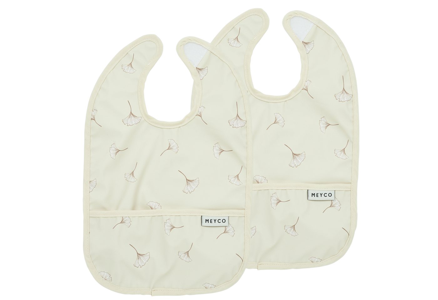 Meyco Baby Lätzchen Ginkgo Soft sand, 2-Pack von Meyco Baby
