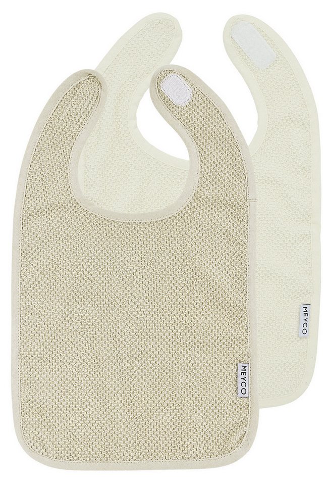 Meyco Baby Lätzchen Popcorn Naturel/Soft Sand, (2-St), 25x34 cm von Meyco Baby